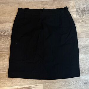 CHANEL Boutique Black Wool Skirt